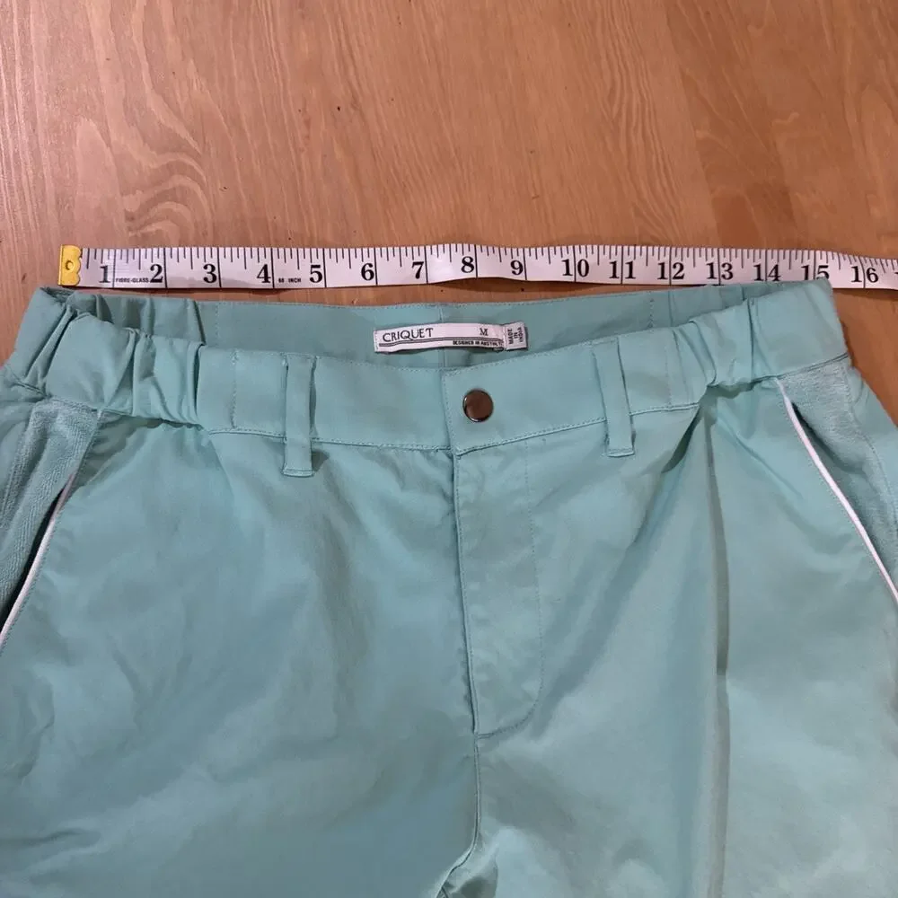 Criquet Men’s Shorts Chino Teal Preppy Tennis Old Money M